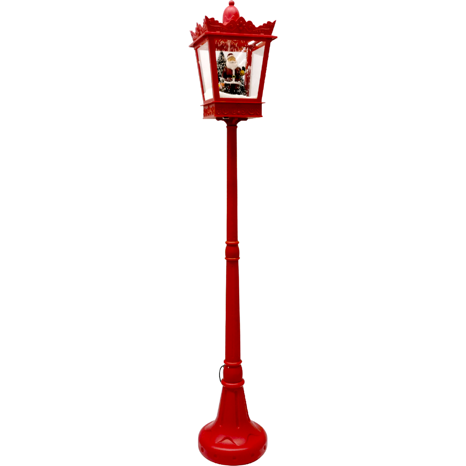 VESTIAMO CASA GRAN NATALE - Lampione Natalizio Luminoso con Effetto Neve h180 cm